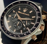 Maserati SFIDA 44mm Black Silicon Chronograph Watch For Men - R8871640002 Buy Now By Maserati