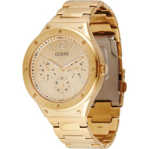 Guess Scope Gold Dial Gold Steel Strap Watch for Men - GW0454G2 Buy Now By Guess