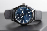 IWC Pilot’s Watch Mark XVIII Edition “Laureus Sport for Good Foundation" Blue Dial Black Nylon Strap Watch for Men - IW324703 Buy Now By IWC