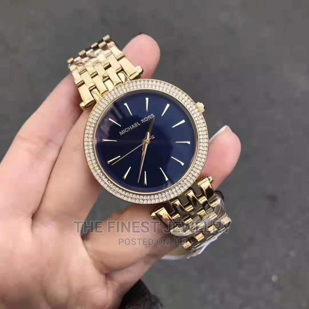 Michael Kors Darci Blue Dial Gold Steel Strap Watch for Women - MK3406 Buy Now By Michael Kors