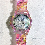 Versace Icon Active Chronograph Quartz Gold Dial Red Leather Strap Watch For Men - VEZ701222 Buy Now By Versace