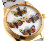 Gucci G Timeless Quartz White Dial White Leather Strap Watch For Women - YA1264109 Buy Now By Gucci