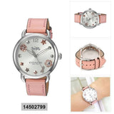Coach Delancey White Dial Pink Leather Strap Watch for Women - 14502799 Buy Now By Coach