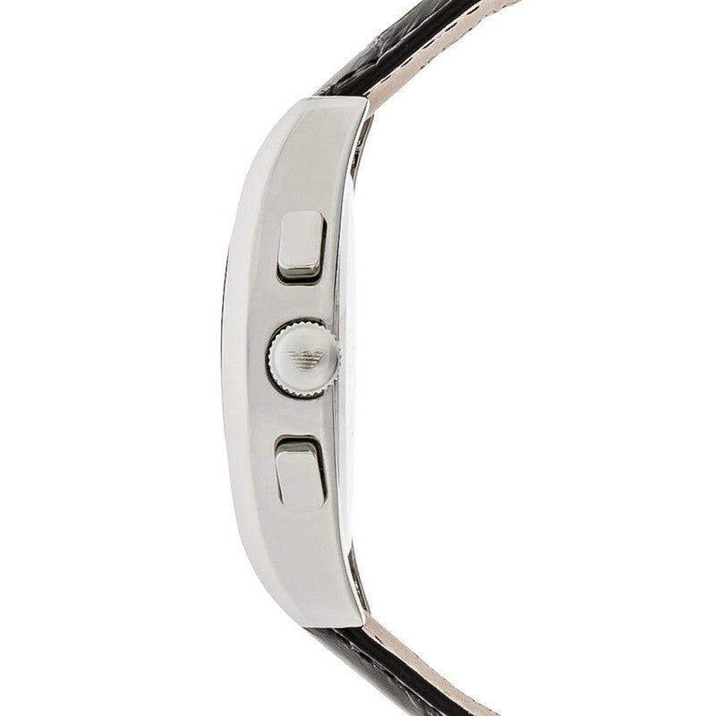 Emporio Armani Valente Chronograph Black Dial Black Leather Strap Watch For Men - AR1633 Buy Now By Emporio Armani