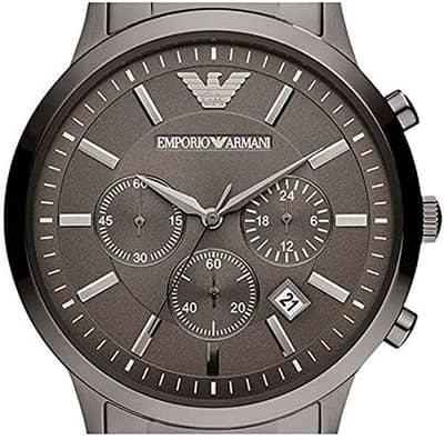 Emporio Armani Classic Chronograph Grey Dial Grey Steel Strap Watch For Men - AR2454 Buy Now By Emporio Armani