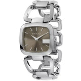 Gucci G Gucci Brown Dial Silver Steel Strap Watch For Women - YA125507 Buy Now By Gucci