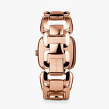 Gucci G Gucci Diamonds Black Dial Rose Gold Steel Strap Watch For Women - YA125409 Buy Now By Gucci