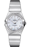 Omega Constellation Quartz Diamonds Silver Dial Silver Steel Strap Watch for Women - 123.15.27.60.55.004 Buy Now By Omega