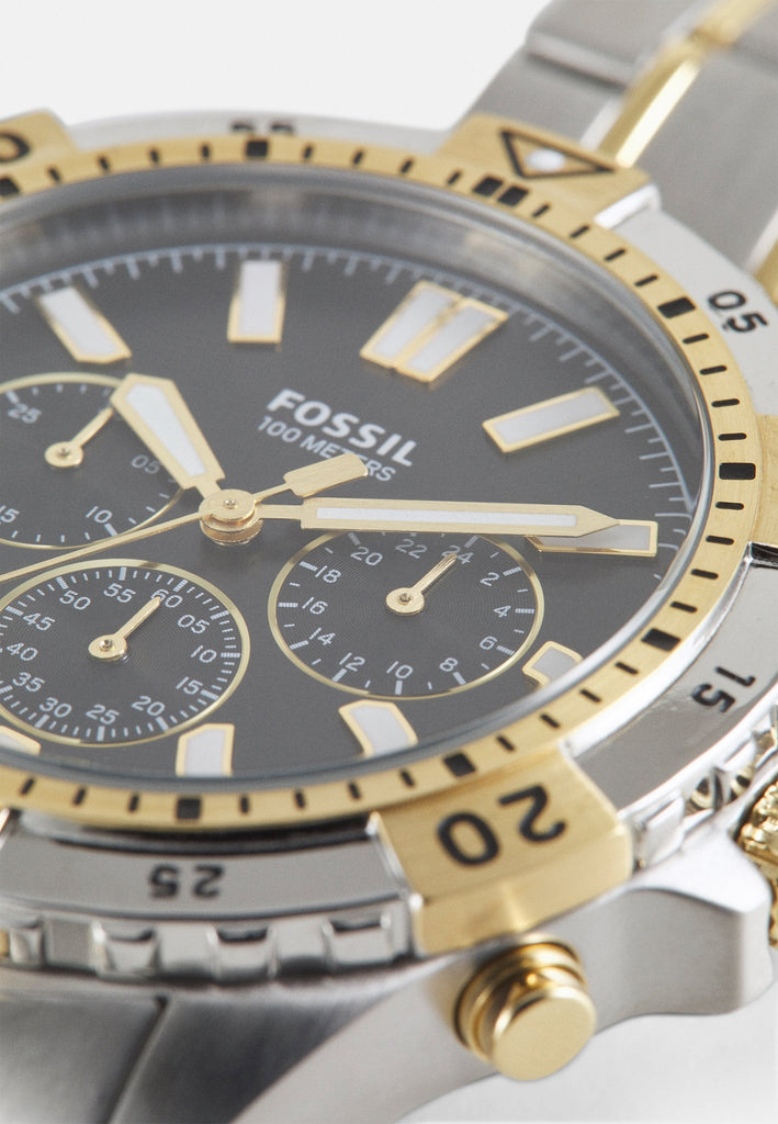 Fossil Garrett Chronograph Green Dial Two Tone Steel Strap Watch for Men - FS5622 Buy Now By Fossil