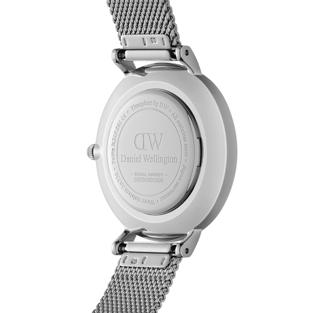 Daniel Wellington Petite Sterling Black Dial Silver Mesh Bracelet Watch For Women - DW00100218 Buy Now By Daniel Wellington
