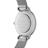 Daniel Wellington Petite Sterling Black Dial Silver Mesh Bracelet Watch For Women - DW00100218 Buy Now By Daniel Wellington