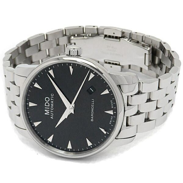 Mido Baroncelli Ii Automatic Black Dial Silver Steel Strap Watch For Men - M8600.4.18.1 Buy Now By Mido