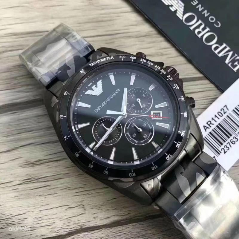 Emporio Armani Sportivo Quartz Black Dial Black Steel Strap Watch For Men - AR11027 Buy Now By Emporio Armani