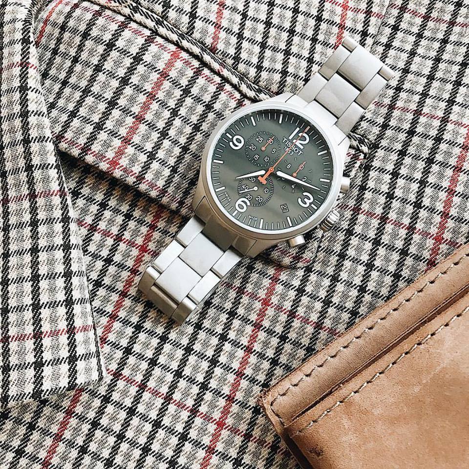 Tissot Chrono XL Black Dial Silver Steel Strap Watch For Men - T116.617.11.057.00 Buy Now By Tissot