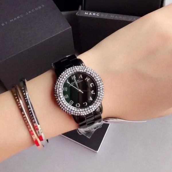 Marc Jacobs Marci Black Dial Black Steel Dial Strap Watch for Women - MBM3193 Buy Now By Marc Jacobs
