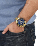 Versace V-Ray Chronograph Quartz Blue Dial Two Tone Steel Strap Watch For Men - VE2I01021 Buy Now By Versace