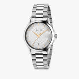 Gucci G Timeless Silver Dial Silver Steel Strap Unisex Watch - YA126442 Buy Now By Gucci