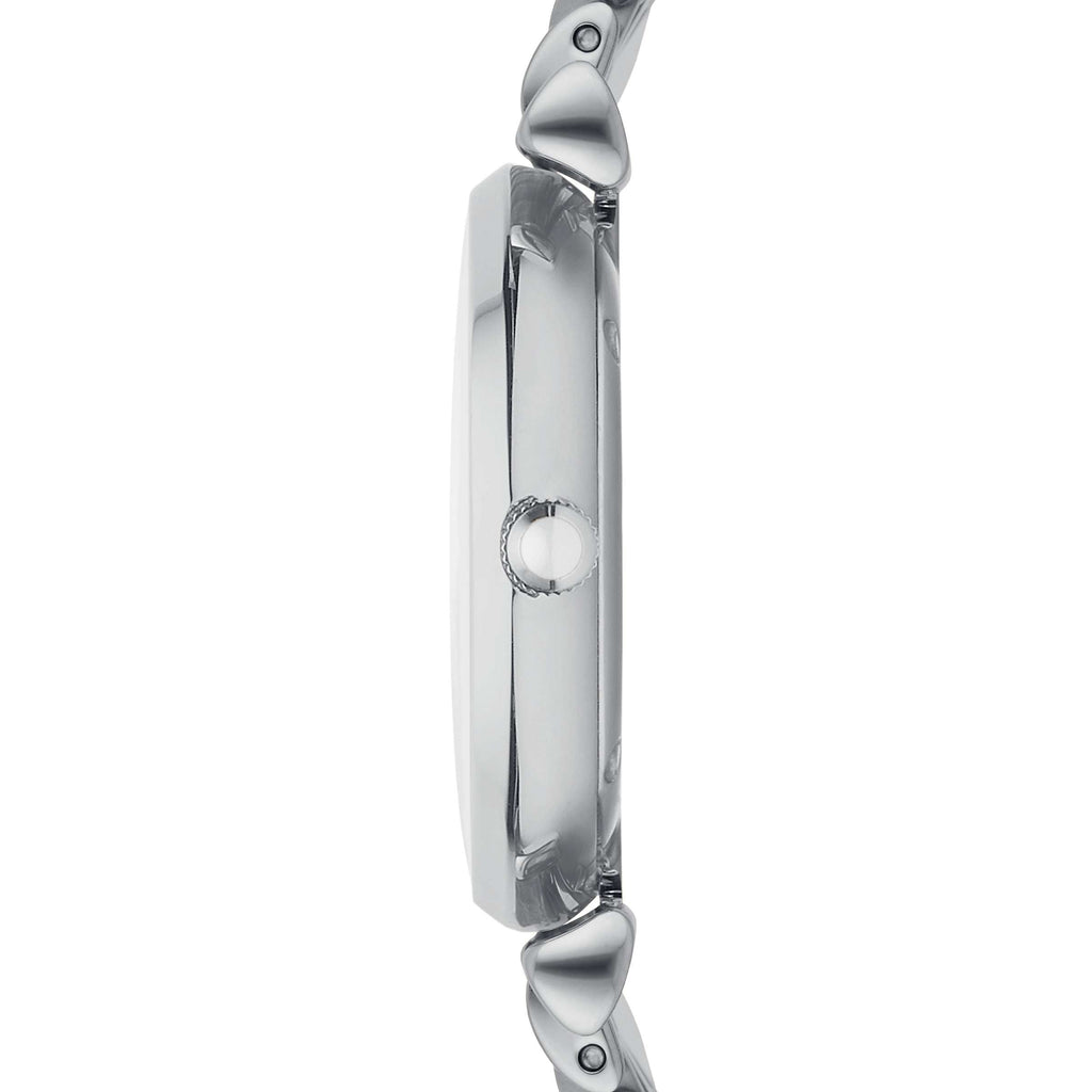 Emporio Armani Gianni T-Bar Mother of Pearl Dial Silver Stainless Steel Watch For Women - AR1908 Buy Now By Emporio Armani