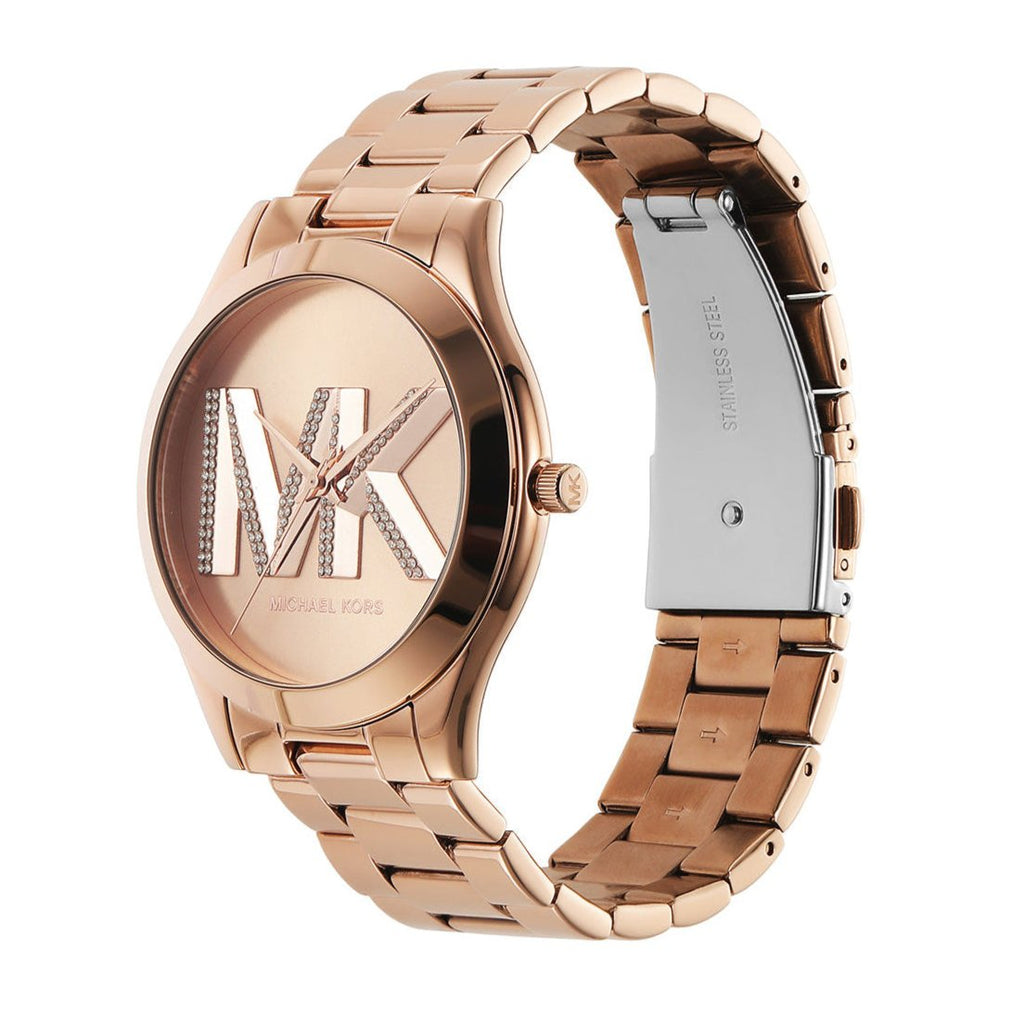 Michael Kors Slim Runway Analog Rose Gold Dial Rose Gold Steel Strap Watch For Women - MK4733 Buy Now By Michael Kors