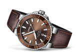 Oris Aquis Date Brown Dial Brown Leather Strap Watch for Men - 0173377304152-0752412EB Buy Now By Oris