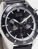 Hugo Boss Chronograph Black Dial Black Leather Strap Watch for Men - 1513864 Buy Now By Hugo Boss