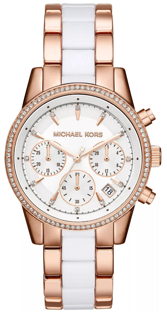 Michael Kors Ritz White Dial Two Tone Steel Strap Watch for Women - MK6324 Buy Now By Michael Kors
