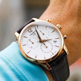 Tissot T Classic Tradition Chronograph White Dial Brown Leather Strap Watch For Men - T063.617.36.037.00 Buy Now By Tissot