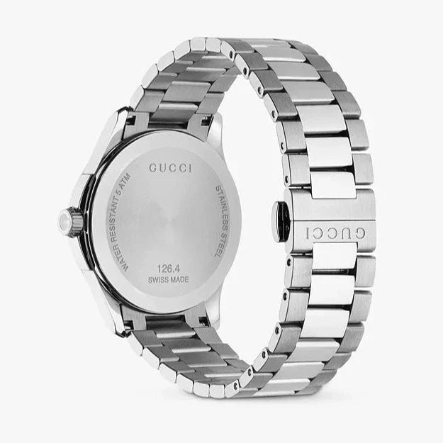 Gucci G Timeless Brown Dial Silver Steel Strap Watch For Men - YA126445 Buy Now By Gucci