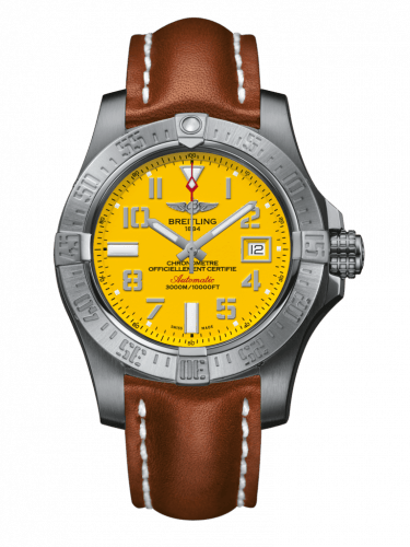 Breitling Avenger 11 Seawolf Stainless Steel Cobra Yellow Dial Mens Watch - A1733110/I519/434X Buy Now By Breitling
