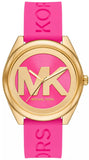 Michael Kors Janelle Quartz Pink Dial Pink Rubber Strap Watch For Women - MK7349 Buy Now By Michael Kors