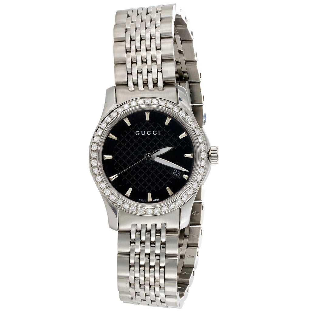 Gucci G Timeless Black Mother of Pearl Diamonds 38mm Watch For Women - YA126509 Buy Now By Gucci