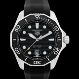 Tag Heuer Aquaracer Professional 300 Automatic Black Dial Black Rubber Strap Watch for Men - WBP201A.FT6197 Buy Now By Tag Heuer