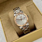 Burberry The City Diamonds White Dial Two Tone Steel Strap Watch for Women - BU9127 Buy Now By Burberry