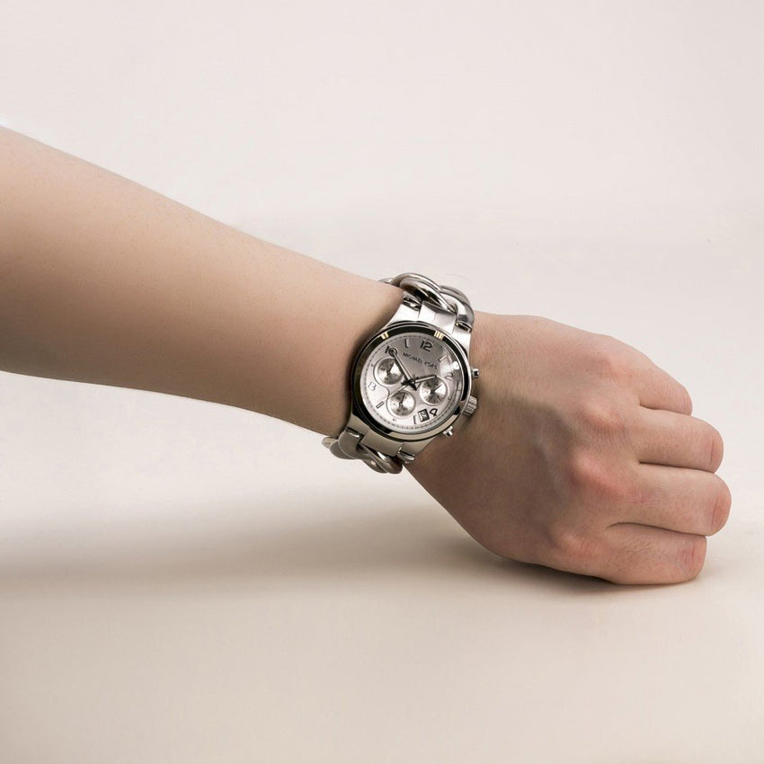 Michael Kors Runway Twist Silver Dial Silver Stainless Steel Strap Watch for Women - MK3149 Buy Now By Michael Kors