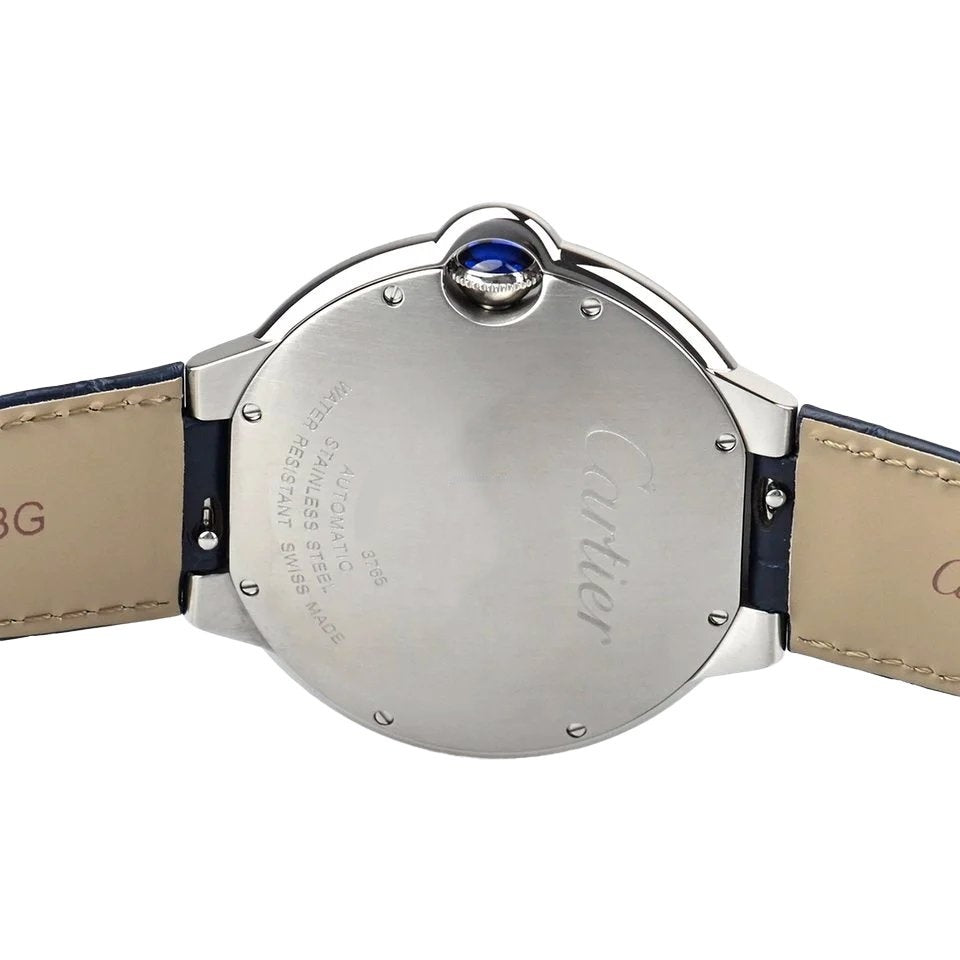 Cartier Ballon Bleu De Cartier Blue Dial Blue Leather Strap Watch for Men - WSBB0027 Buy Now By Cartier