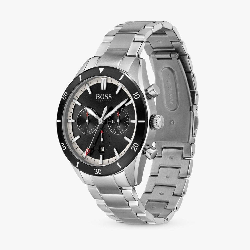 Hugo Boss Santiago Black Dial Silver Steel Strap Watch for Men - 1513862 Buy Now By Hugo Boss