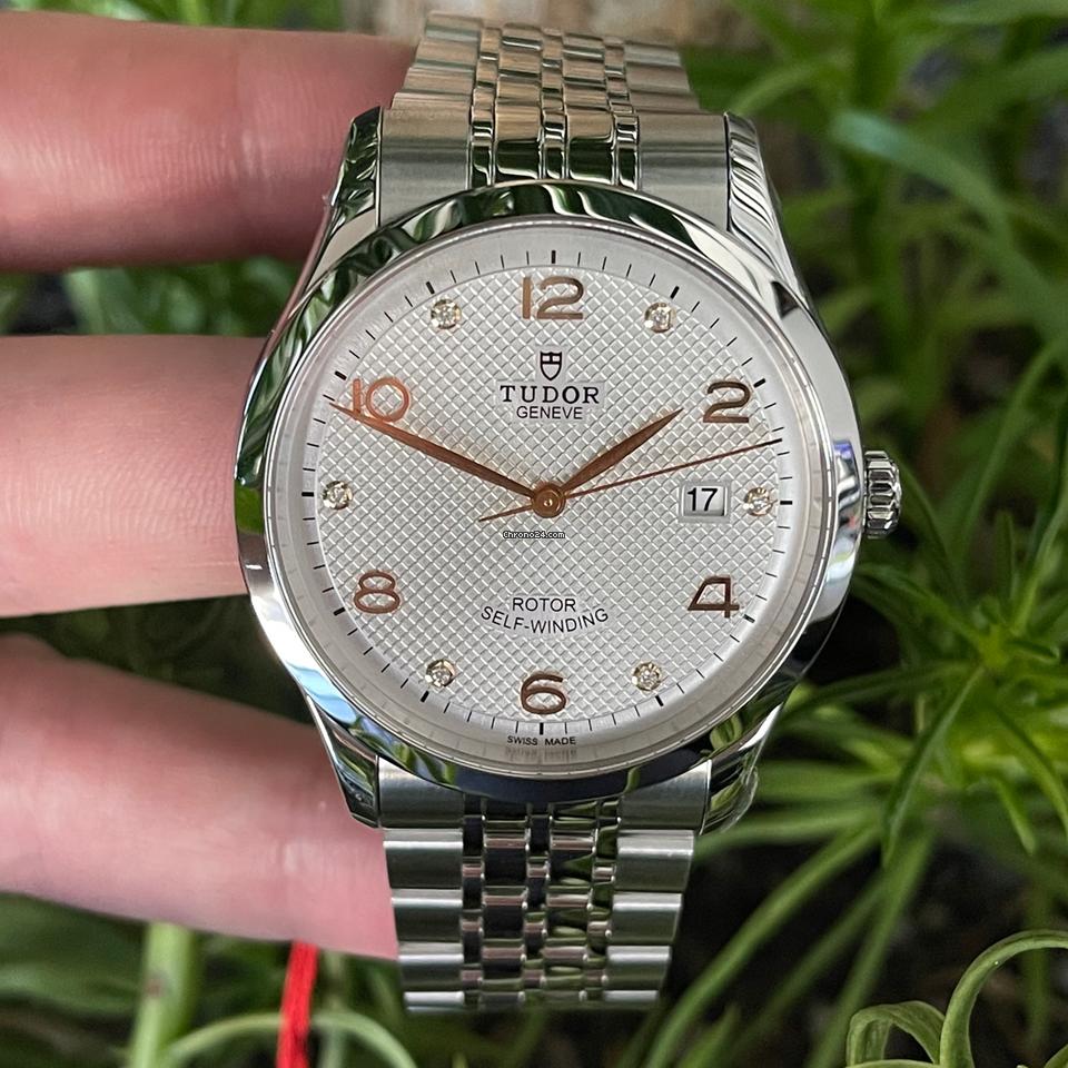 Tudor 1926 Automatic Diamonds Silver Dial Silver Steel Strap Watch for Men - M91650-0003 Buy Now By Tudor