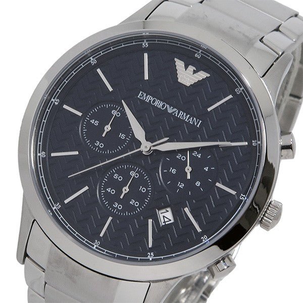 Emporio Armani Renato Chronograph Blue Dial Silver Steel Strap Watch For Men - AR2486 Buy Now By Emporio Armani
