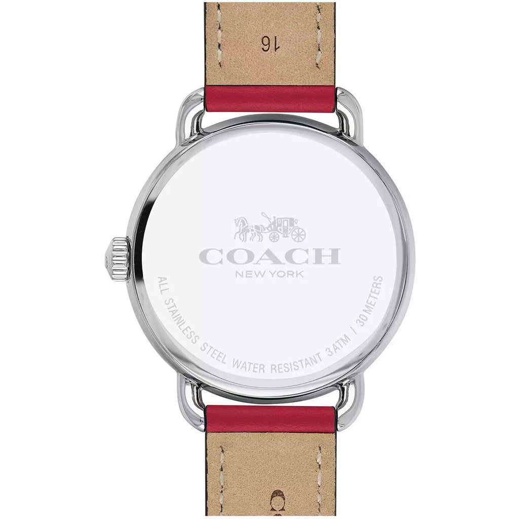 Coach Delancey White Dial Red Leather Strap Watch for Women - 14502878 Buy Now By Coach