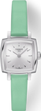 Tissot T Lady Lovely Square Silver Dial Light Green Leather Strap Watch for Women - T058.109.16.031.01 Buy Now By Tissot