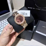 Marc Jacobs Marci Crystals Rose Gold Dial Rose Gold Steel Strap Watch for Women - MBM3192 Buy Now By Marc Jacobs