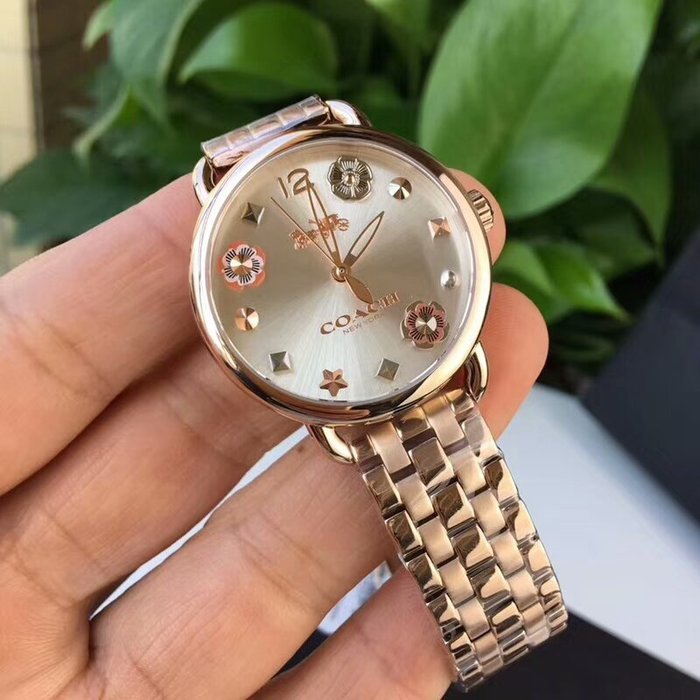 Coach Delancey White Dial Rose Gold Tone Stainless Steel Watch For Women - 14502811 Buy Now By Coach