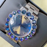 Marc Jacobs Amy Purple Dial Black Steel Strap Watch for Women - MBM3224 Buy Now By Marc Jacobs