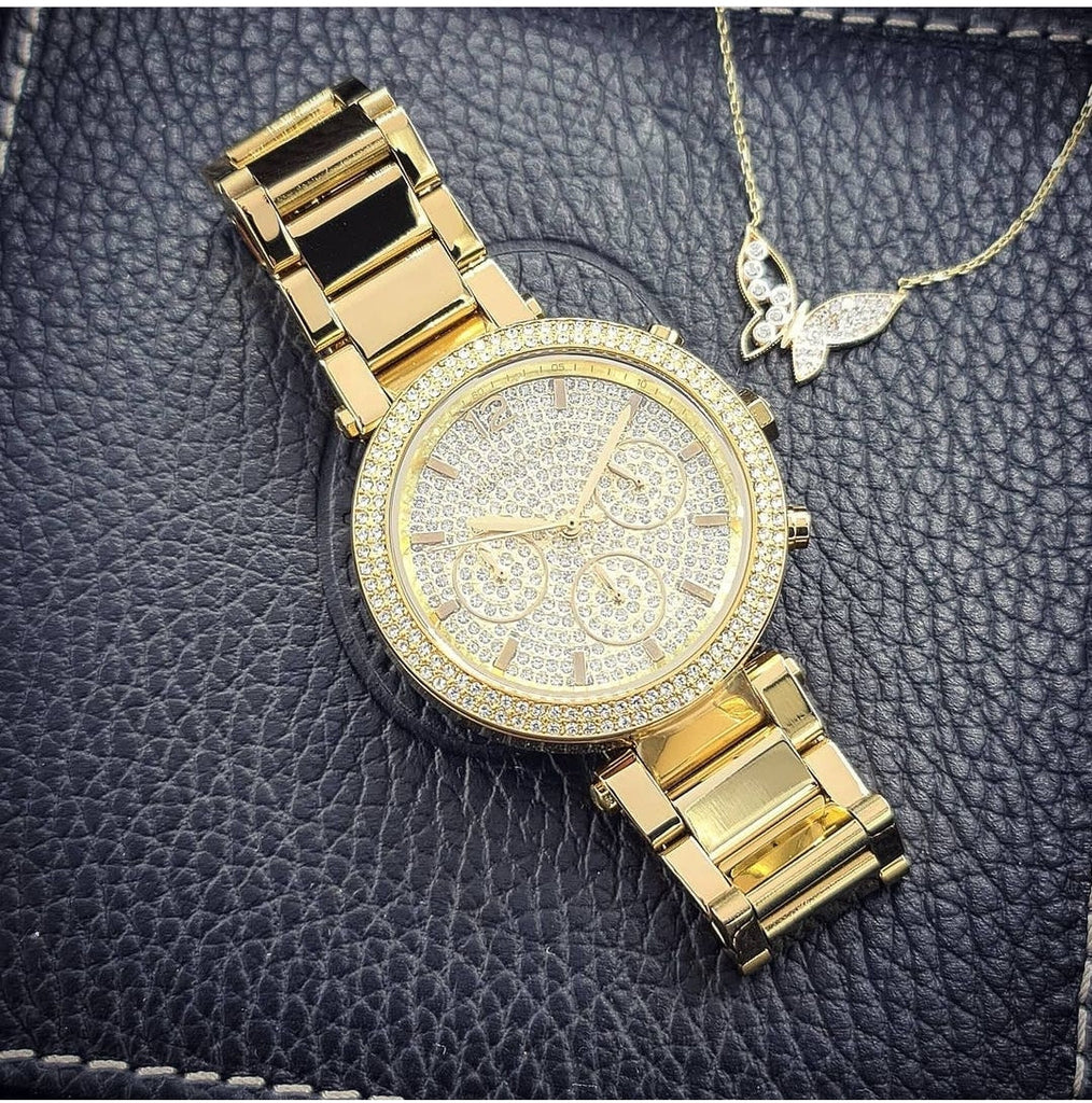 Michael Kors Parker Gold Dial Gold Steel Strap Watch for Women - MK5856 Buy Now By Michael Kors