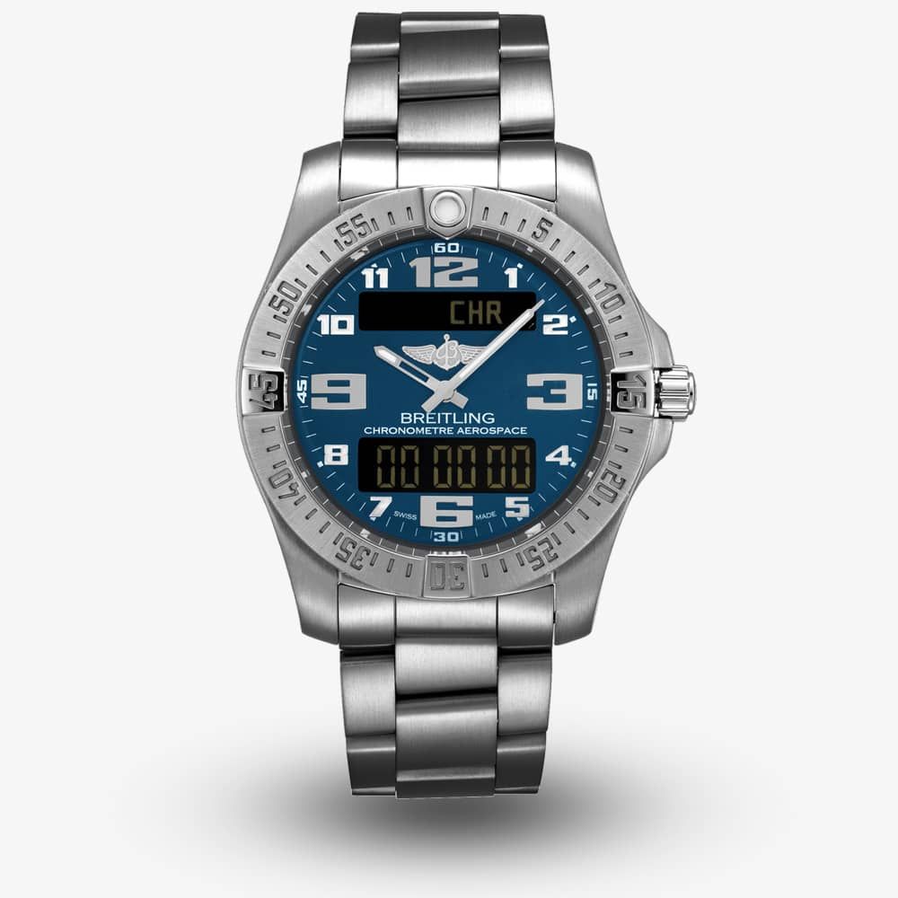 Breitling Aerospace Evo Blue Dial Silver Steel Strap Watch for Men - E79363101C1E1 Buy Now By Breitling