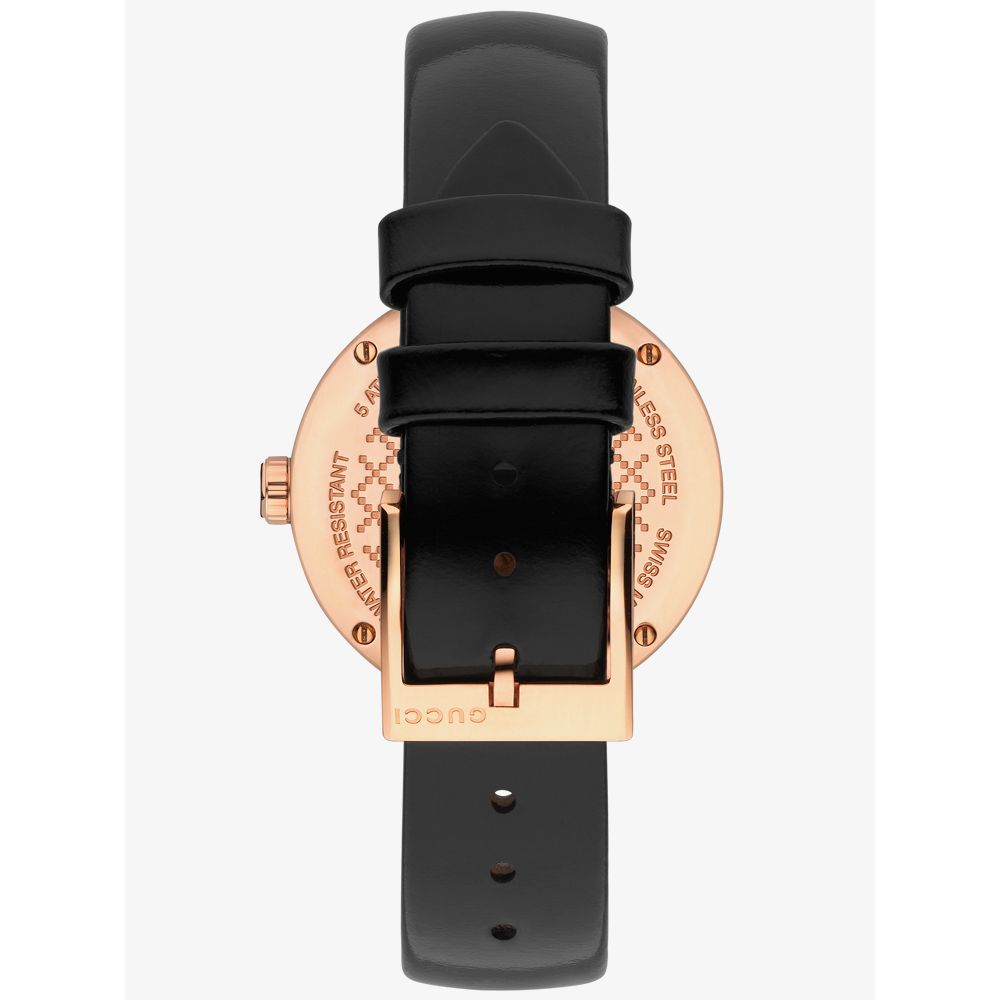 Gucci Diamantissima Quartz Black Dial Black Leather Strap Watch for Women - YA141401 Buy Now By Gucci