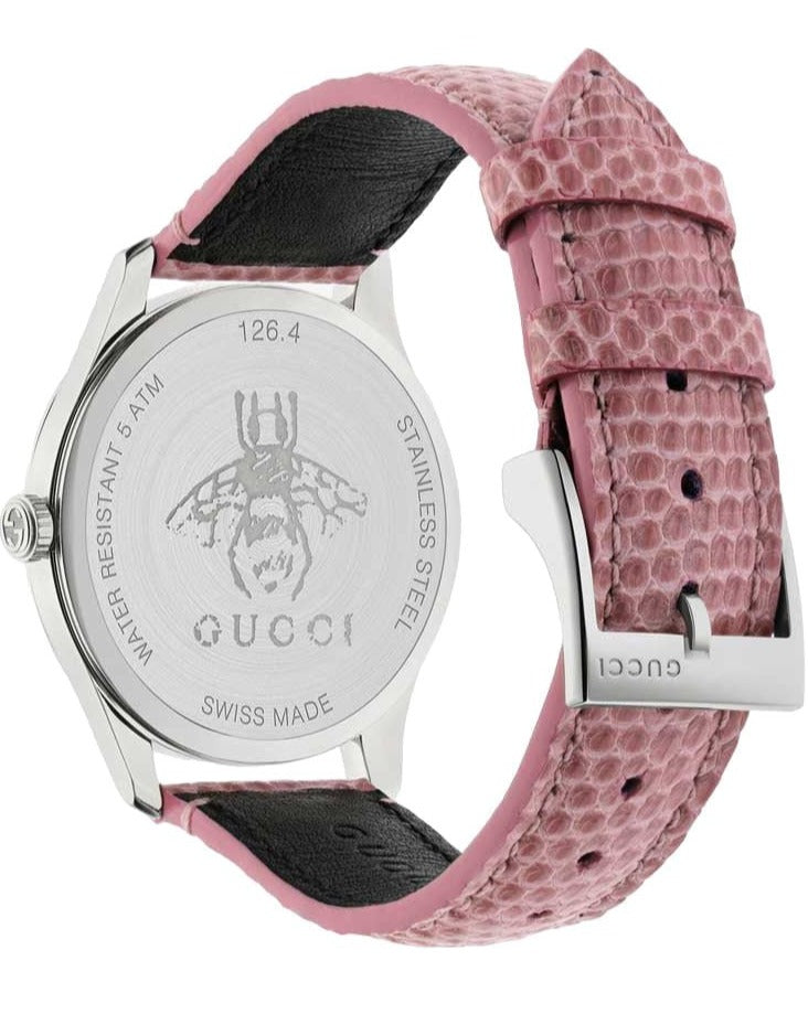 Gucci G-Timeless Moonphase Black Dial Pink Leather Strap Watch For Women - YA1264046 Buy Now By Gucci