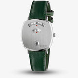 Gucci Grip Quartz Silver Dial Green Leather Strap Unisex Watch - YA157406 Buy Now By Gucci