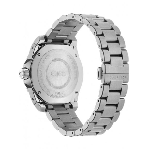 Gucci Dive Quartz Black Dial Silver Steel Strap Watch For Men - YA136301 Buy Now By Gucci