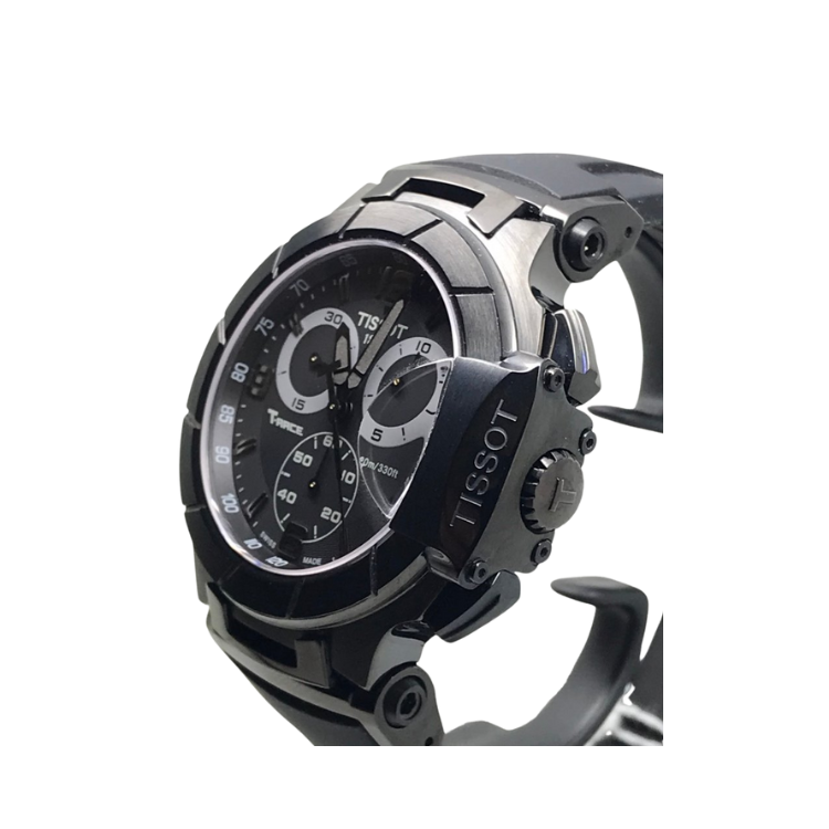 Tissot T Race Chronograph Black Dial Black Rubber Strap Watch for Men - T048.417.37.057.00 Buy Now By Tissot